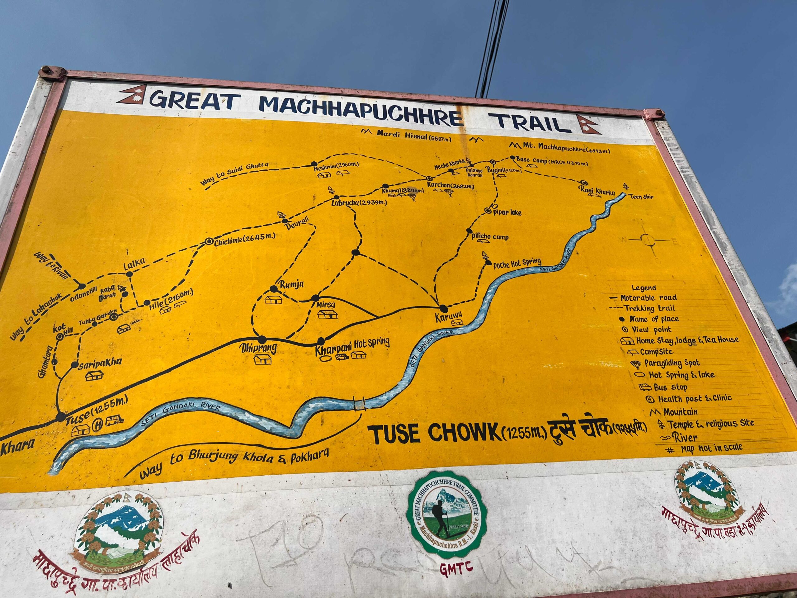 Khumai Dada Map for Trek